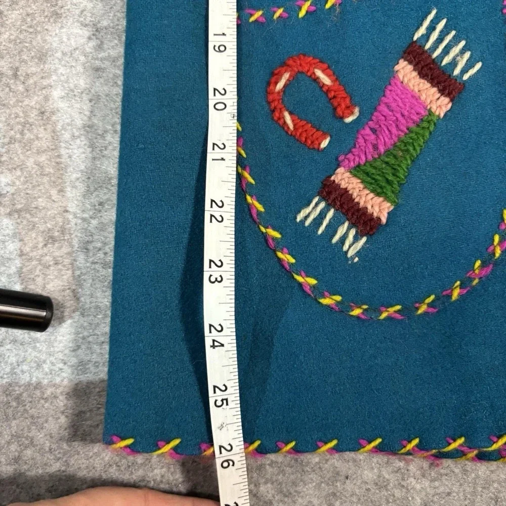 Vintage 1940s-1950s Lopez 100% Wool‎ Mexican Souvenir Jacket -Hand Embroidered